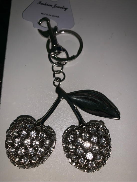 Purse charm Accessories - Cherry Crystal bag/purse Charm keychain